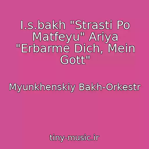 کاور آهنگ I.s.bakh "Strasti Po Matfeyu" Ariya "Erbarme Dich, Mein Gott" از Myunkhenskiy Bakh-Orkestr