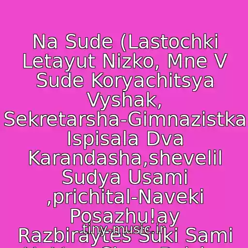 کاور آهنگ Na Sude (Lastochki Letayut Nizko, Mne V Sude Koryachitsya Vyshak, Sekretarsha-Gimnazistka Ispisala Dva Karandasha,shevelil Sudya Usami ,prichital-Naveki Posazhu!ay Razbiraytes Suki Sami Ya Vam Slova Bolshe Ne Skazhu!... از S.nagovitsyn
