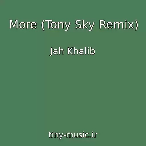 کاور آهنگ More (Tony Sky Remix) از Jah Khalib