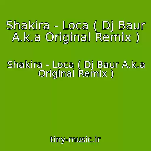 کاور آهنگ Shakira - Loca ( Dj Baur A.k.a Original Remix ) از Shakira - Loca ( Dj Baur A.k.a Original Remix )