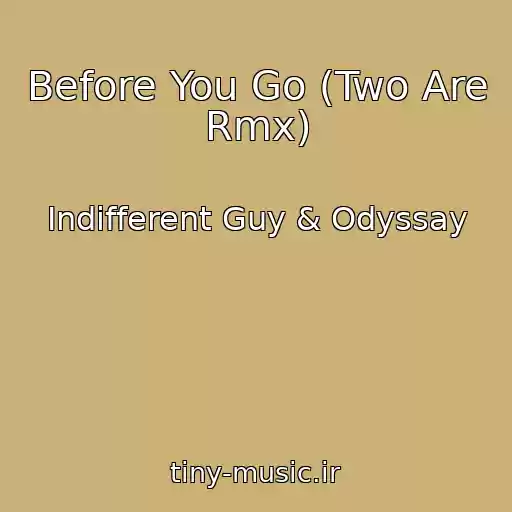کاور آهنگ Before You Go (Two Are Rmx) از Indifferent Guy & Odyssay