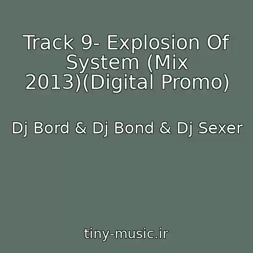کاور آهنگ Track 9- Explosion Of System (Mix 2013)(Digital Promo) از Dj Bord & Dj Bond & Dj Sexer