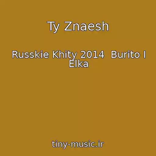 کاور آهنگ Ty Znaesh از Russkie Khity 2014  Burito I Elka