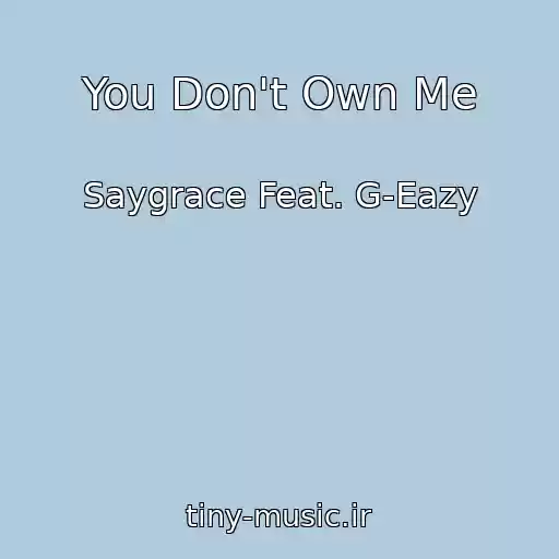 کاور آهنگ You Don't Own Me از Saygrace Feat. G-Eazy