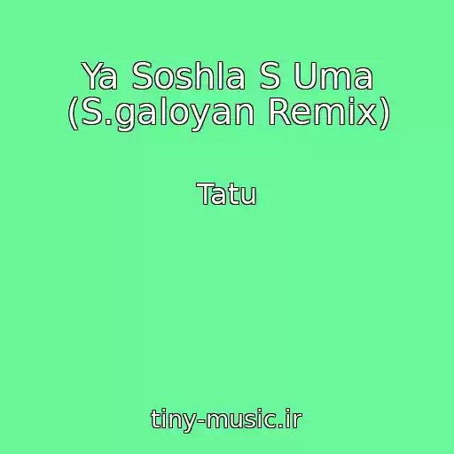 کاور آهنگ Ya Soshla S Uma (S.galoyan Remix) از Tatu