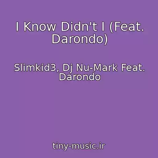 کاور آهنگ I Know Didn't I (Feat. Darondo) از Slimkid3, Dj Nu-Mark Feat. Darondo