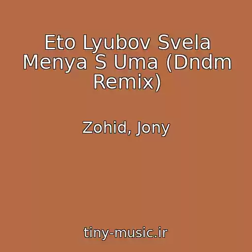 کاور آهنگ Eto Lyubov Svela Menya S Uma (Dndm Remix) از Zohid, Jony