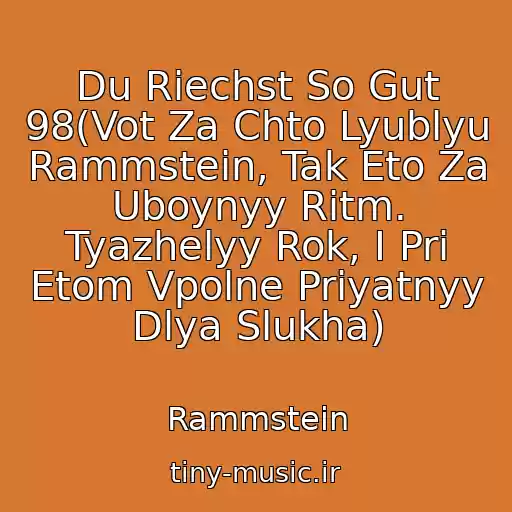 کاور آهنگ Du Riechst So Gut 98(Vot Za Chto Lyublyu Rammstein, Tak Eto Za Uboynyy Ritm. Tyazhelyy Rok, I Pri Etom Vpolne Priyatnyy Dlya Slukha) از Rammstein