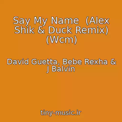 کاور آهنگ Say My Name  (Alex Shik & Duck Remix) (Wcm) از David Guetta, Bebe Rexha & J Balvin