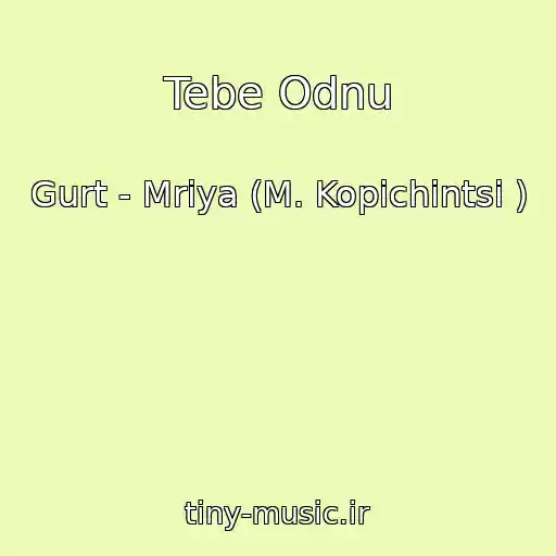 کاور آهنگ Tebe Odnu از Gurt - Mrіya (M. Kopichintsі )