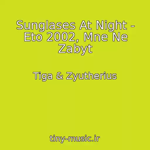 کاور آهنگ Sunglases At Night - Eto 2002, Mne Ne Zabyt از Tiga & Zyutherius