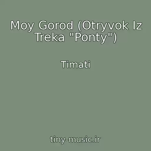کاور آهنگ Moy Gorod (Otryvok Iz Treka "Ponty") از Timati