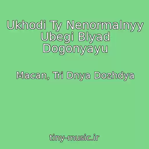 کاور آهنگ Ukhodi Ty Nenormalnyy Ubegi Blyad Dogonyayu از Macan, Tri Dnya Dozhdya