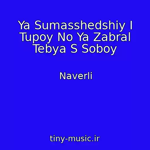 کاور آهنگ Ya Sumasshedshiy I Tupoy No Ya Zabral Tebya S Soboy از Naverli