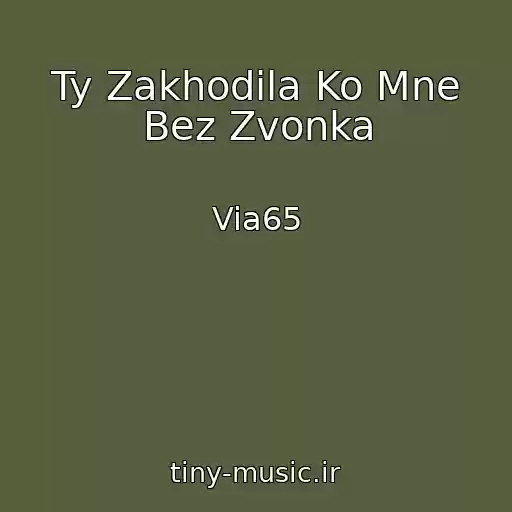 کاور آهنگ Ty Zakhodila Ko Mne Bez Zvonka از Via65