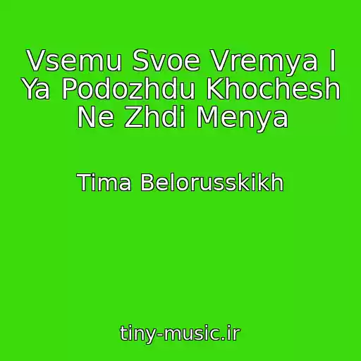 کاور آهنگ Vsemu Svoe Vremya I Ya Podozhdu Khochesh Ne Zhdi Menya از Tima Belorusskikh