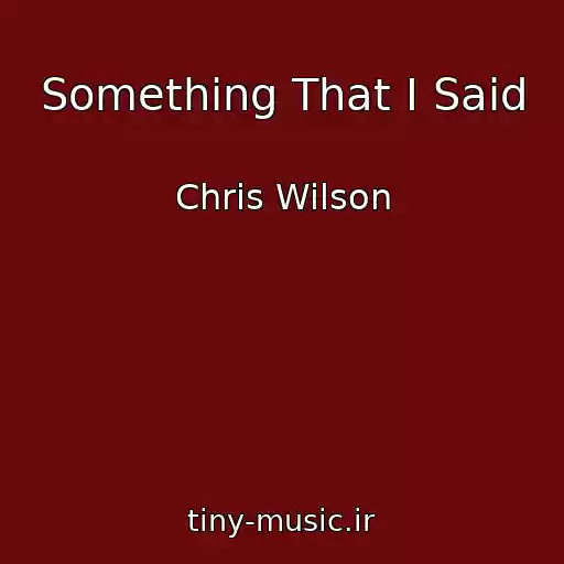 کاور آهنگ Something That I Said از Chris Wilson