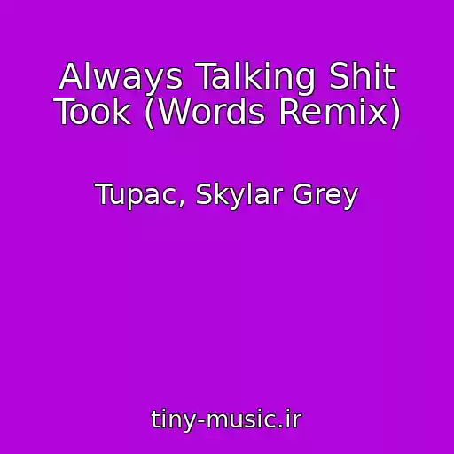 کاور آهنگ Always Talking Shit Took (Words Remix) از Tupac, Skylar Grey