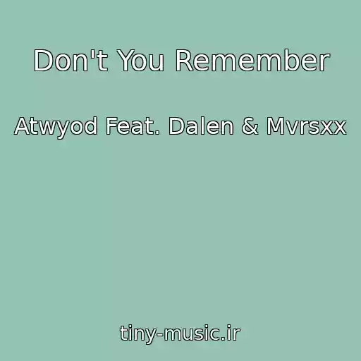 کاور آهنگ Don't You Remember از Atwyod Feat. Dalen & Mvrsxx