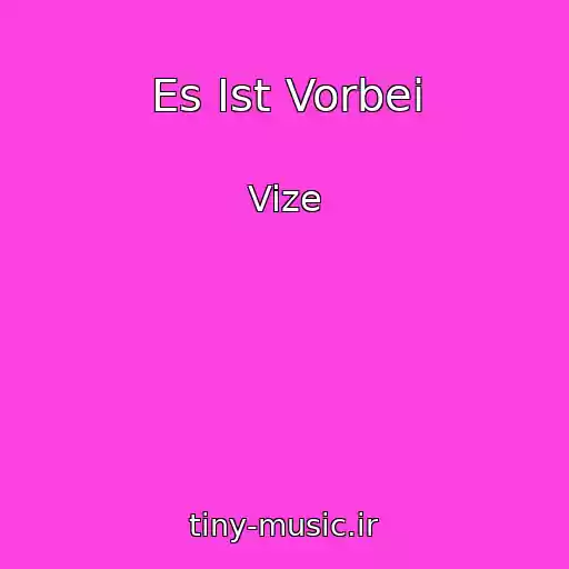 کاور آهنگ Es Ist Vorbei از Vize