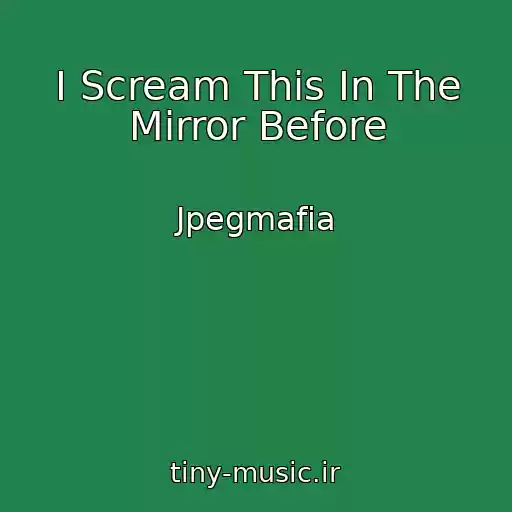 کاور آهنگ I Scream This In The Mirror Before از Jpegmafia