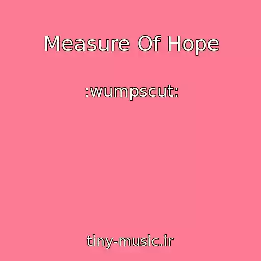کاور آهنگ Measure Of Hope از :wumpscut: