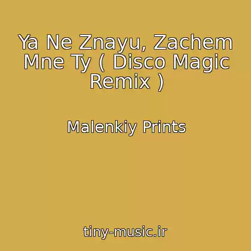 کاور آهنگ Ya Ne Znayu, Zachem Mne Ty ( Disco Magic Remix ) از Malenkiy Prints