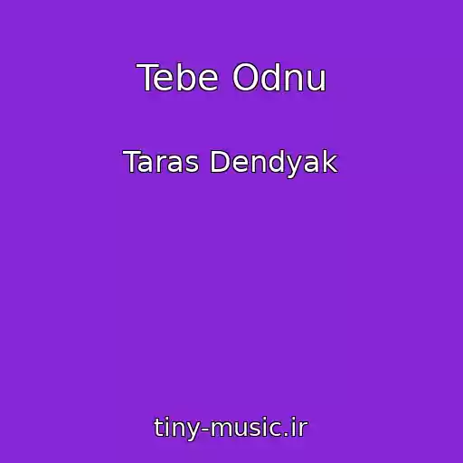 کاور آهنگ Tebe Odnu از Taras Dendyak