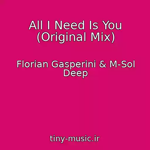 کاور آهنگ All I Need Is You (Original Mix) از Florian Gasperini & M-Sol Deep