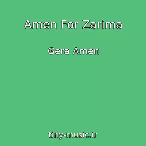 کاور آهنگ Amen For Zarima از Gera Amen