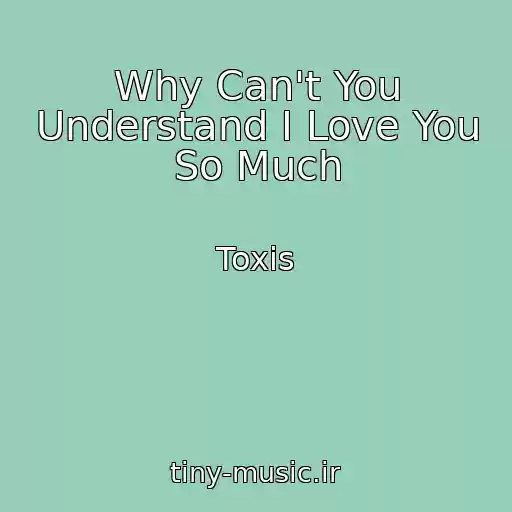 کاور آهنگ Why Can't You Understand I Love You So Much از Toxis