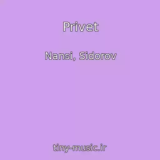 کاور آهنگ Privet از Nansi, Sidorov