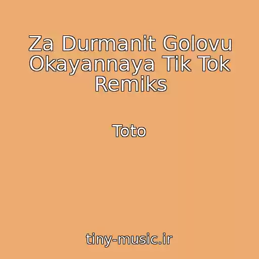 کاور آهنگ Za Durmanit Golovu Okayannaya Tik Tok Remiks از Toto