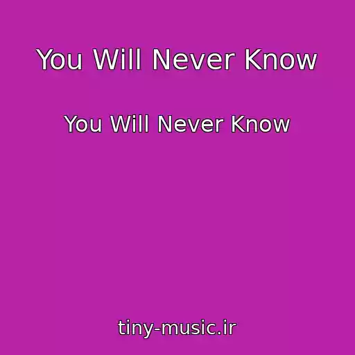 کاور آهنگ You Will Never Know از You Will Never Know