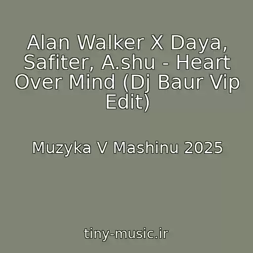 کاور آهنگ Alan Walker X Daya, Safiter, A.shu - Heart Over Mind (Dj Baur Vip Edit) از Muzyka V Mashinu 2025