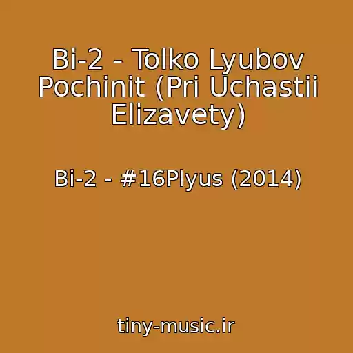 کاور آهنگ Bi-2 - Tolko Lyubov Pochinit (Pri Uchastii Elizavety) از Bi-2 - #16Plyus (2014)