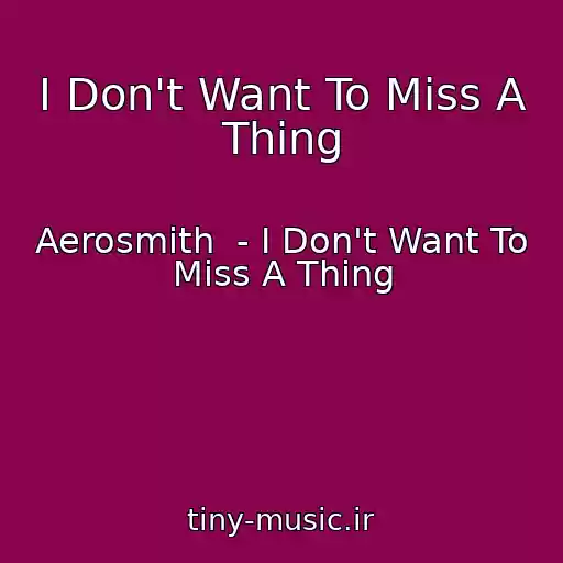 کاور آهنگ I Don't Want To Miss A Thing از Aerosmith  - I Don't Want To Miss A Thing