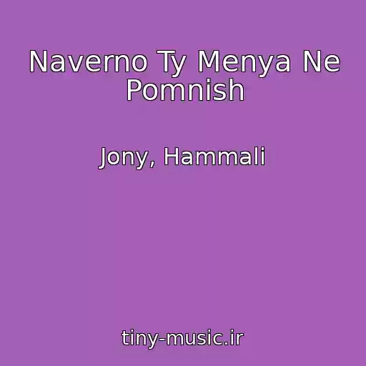کاور آهنگ Naverno Ty Menya Ne Pomnish از Jony, Hammali