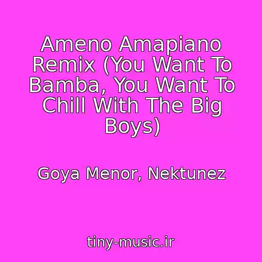 کاور آهنگ Ameno Amapiano Remix (You Want To Bamba, You Want To Chill With The Big Boys) از Goya Menor, Nektunez