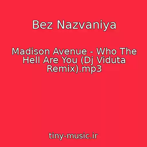 کاور آهنگ Bez Nazvaniya از Madison Avenue - Who The Hell Are You (Dj Viduta Remix).mp3