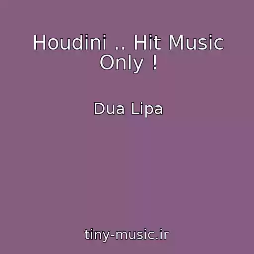 کاور آهنگ Houdini .. Hit Music Only ! از Dua Lipa