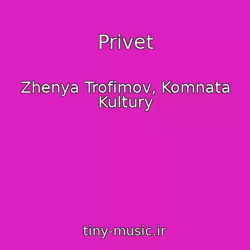 کاور آهنگ Privet از Zhenya Trofimov, Komnata Kultury