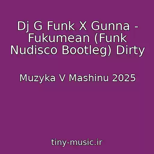 کاور آهنگ Dj G Funk X Gunna - Fukumean (Funk Nudisco Bootleg) Dirty از Muzyka V Mashinu 2025