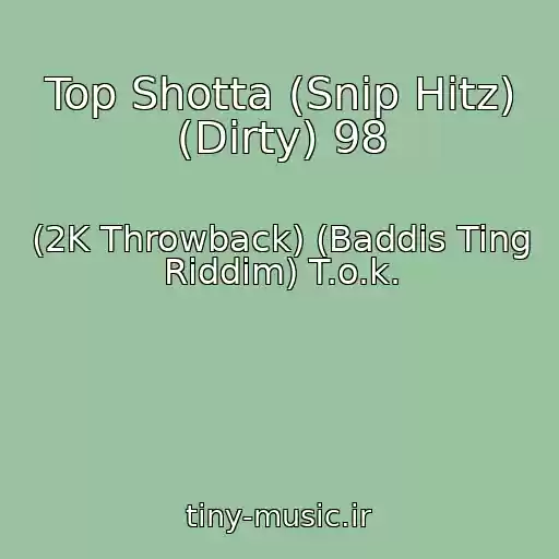 کاور آهنگ Top Shotta (Snip Hitz) (Dirty) 98 از (2K Throwback) (Baddis Ting Riddim) T.o.k.