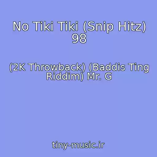 کاور آهنگ No Tiki Tiki (Snip Hitz) 98 از (2K Throwback) (Baddis Ting Riddim) Mr. G