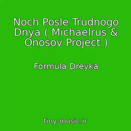 کاور آهنگ Noch Posle Trudnogo Dnya ( Michaelrus & Onosov Project ) از Formula Dreyka