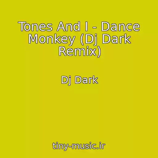 کاور آهنگ Tones And I - Dance Monkey (Dj Dark Remix) از Dj Dark