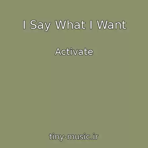 کاور آهنگ I Say What I Want از Activate