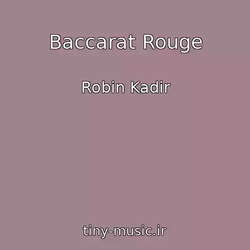 کاور آهنگ Baccarat Rouge از Robin Kadir