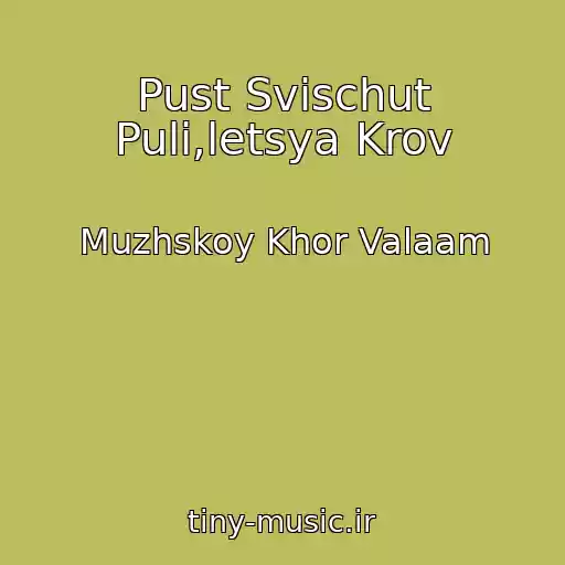کاور آهنگ Pust Svischut Puli,letsya Krov از Muzhskoy Khor Valaam